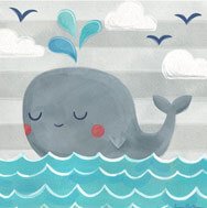 whale nursery wall art