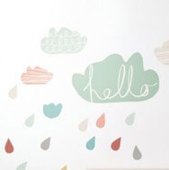 nursery wall decal quote rain drop