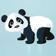 baby panda animal wall art