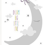 dream big baby quote print
