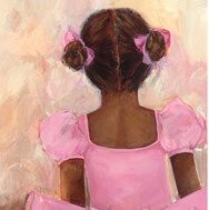 painting art ballerina african girl