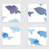canvas print under water fish
