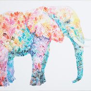 elephant canvas art baby