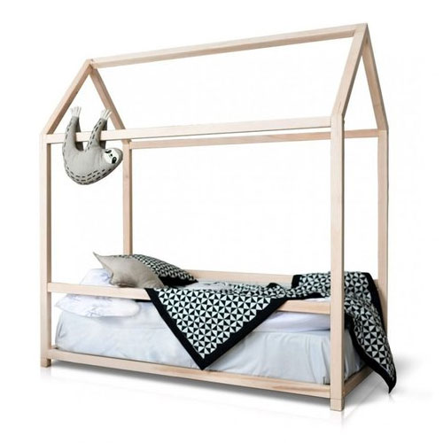 Full-size House Bed With Side Rail