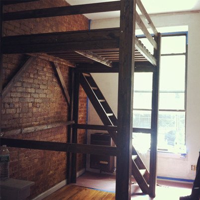 High Loft Bed With Side Ladder