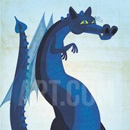 blue dragon kids bedroom art