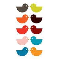 Colorful Birds Minimalist Print