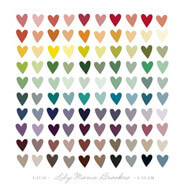 Colorful Hearts Print Art