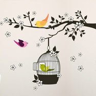 tree with birds wall stickers