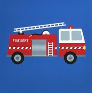 boy room fire truck painting