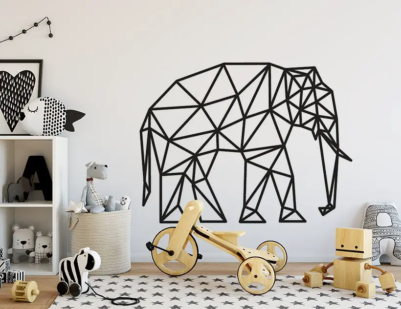 Contemporary Geometric Elephant