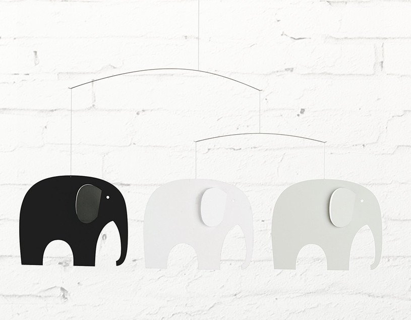 Gray Elephant - Modern Mobile for Baby