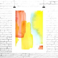 Abstract bright color modern painting