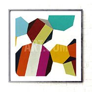 Abstract geometric retro print