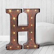 Rustic Letter Metal Sign