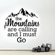Rustic Look Mountain Quote Wall Decal