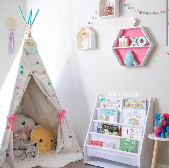 Reading corner in playroom