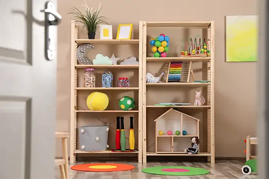 kid room shelves