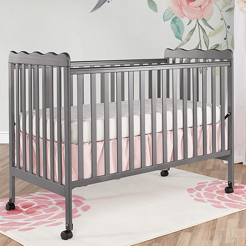 Modern Convertible Crib on Wheels by Dream on Me