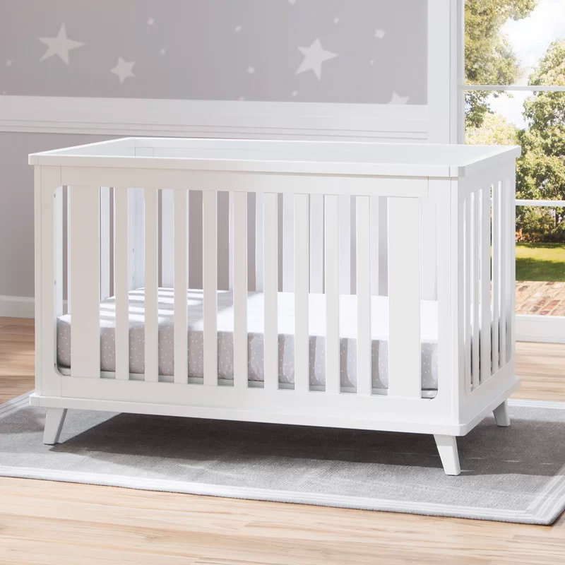 Modern White Convertible Crib by Isabelle & Max