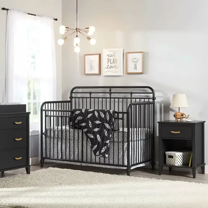 Mid-century Gold Vintage Crib by  Little Seeds