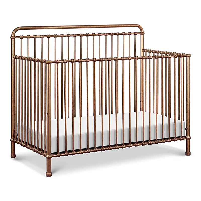 Mid-century Gold Convertible Crib by Million Dollar Baby Classic