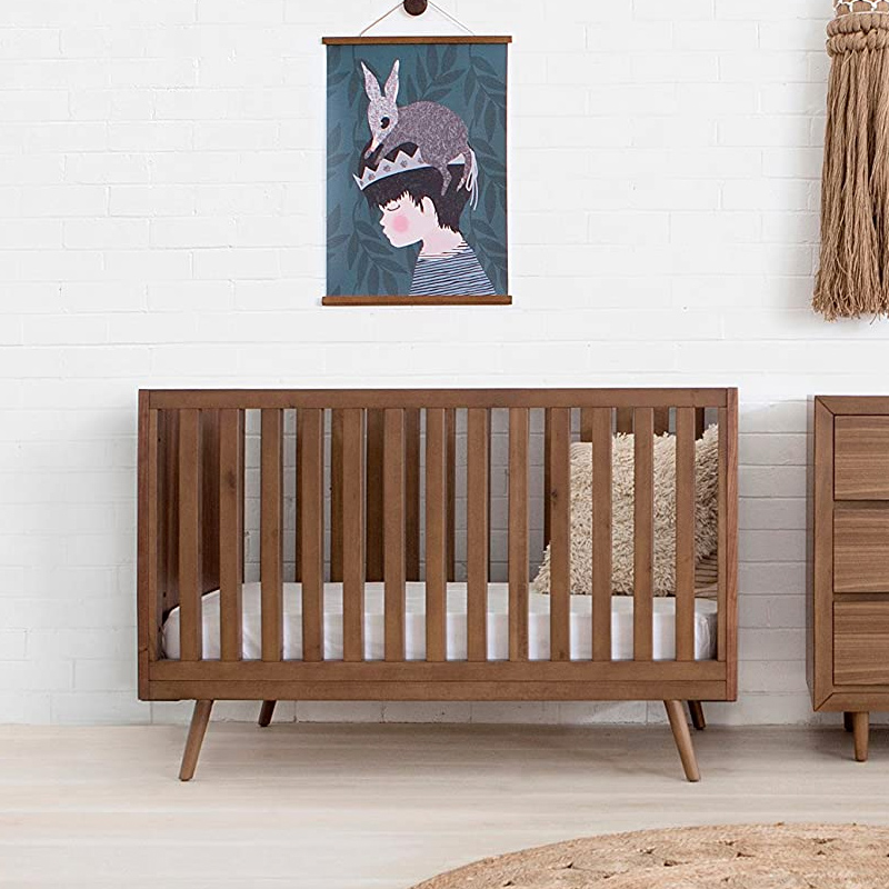 Mid-century Wooden Convertible Crib by Ubabub