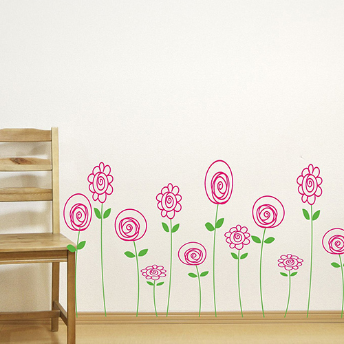 Children's Doodle Flower Wall Decals