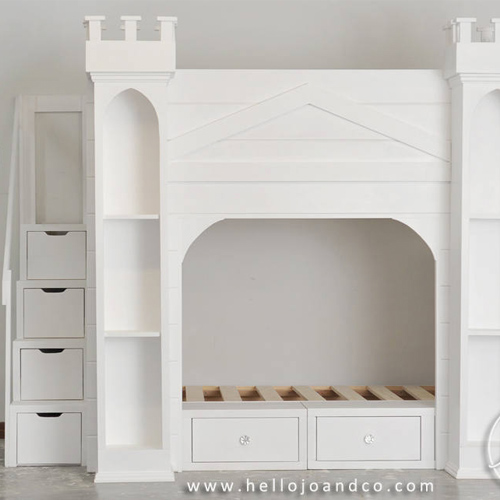 Custom Color Castle Playhouse Bunk Bed