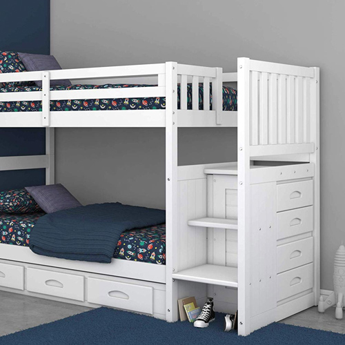 Twin Over Twin Stair Stepper Bed