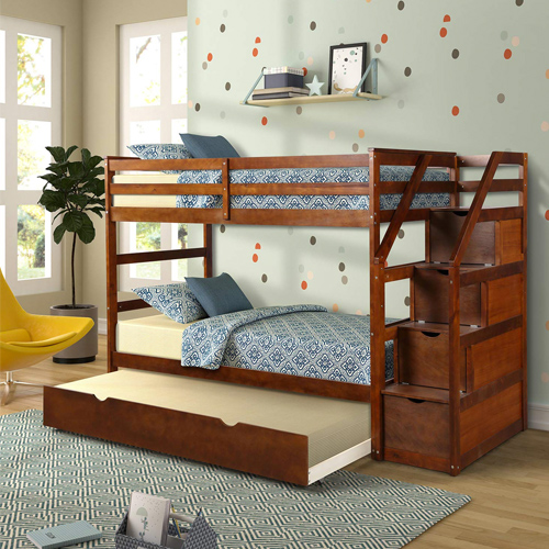 Twin Over Twin Trundle Bunk Beds