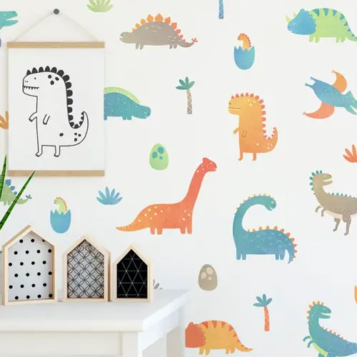 Colorful dinosaurs wall stickers