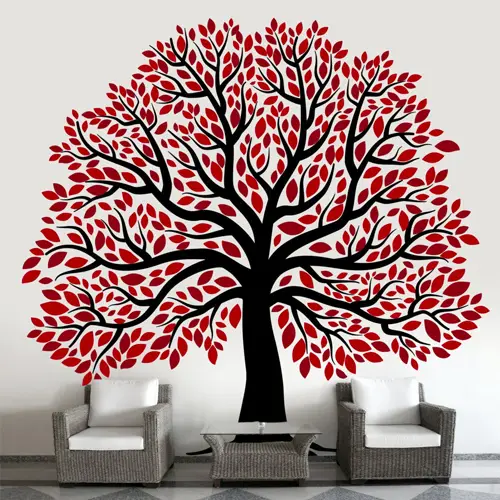 Giant family tree with branches and leafs