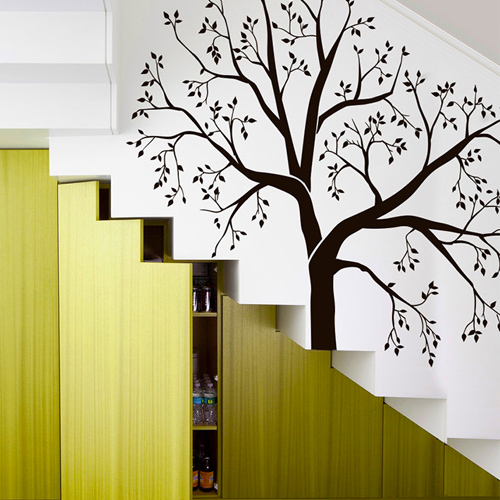 Staircase family photo tree wall decal