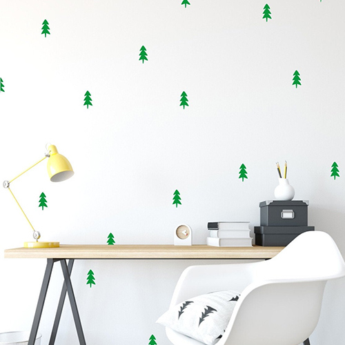 Mini spruce trees wall decal