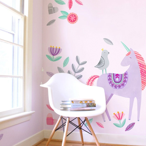 Original Unicorn Illustration Wall Decal