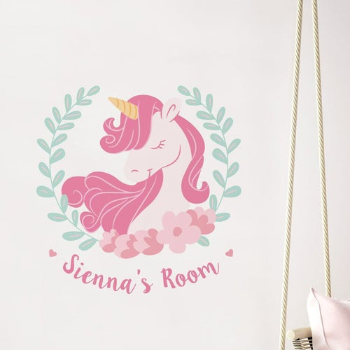 Personalized Unicorn Wall Decal