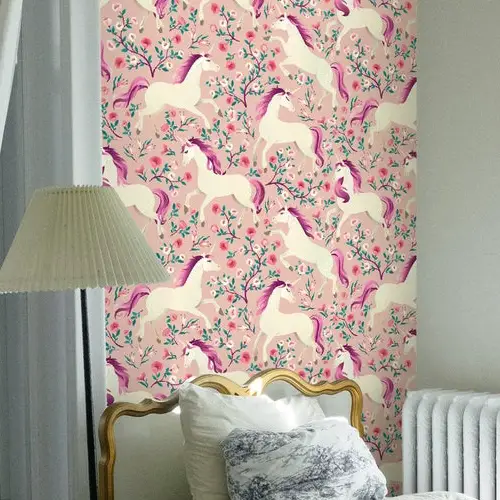 Unicorn Peel and Stick Wallpaper