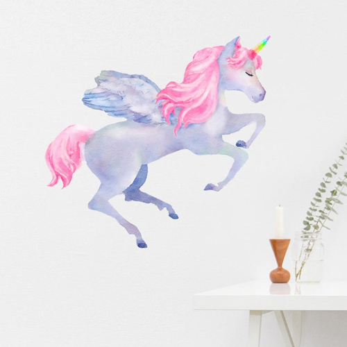 Wall Decal of a Unicorn With Wings