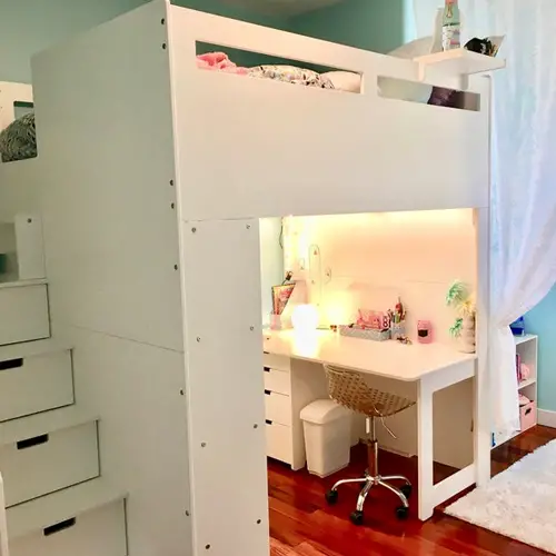 9 Kid Bunk Beds With Desk Underneath, Bunk Bed With Desk And Couch Underneath