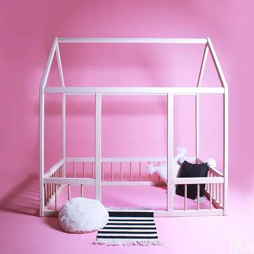 24 Best House Beds For Kids The, Twin Size House Bed With Picket Fence Railings