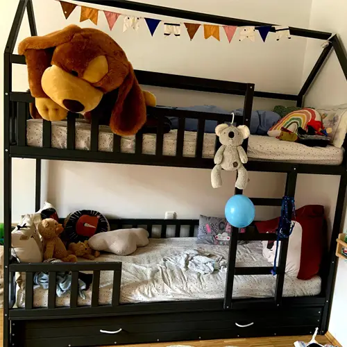Eco painted bunk bed with trundle