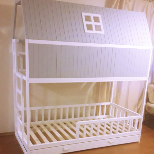 ECO painted bunk floor toddler bed