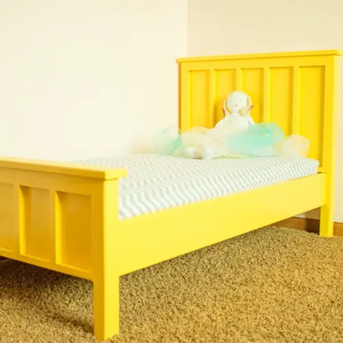 Handmade wooden bed for toddlers