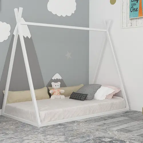 Montessori teepee floor bed plan for toddlers