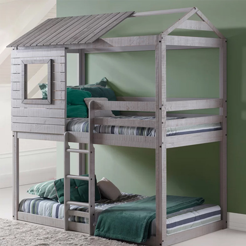 Pinewood Beadnell Twin Bunkbed in Grey