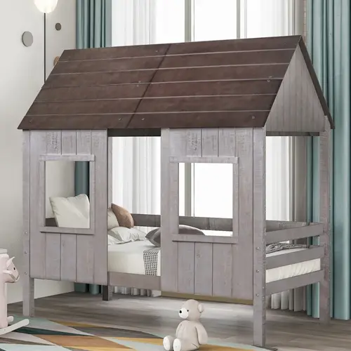 Toddler Twin Atoll Loft bed with slats