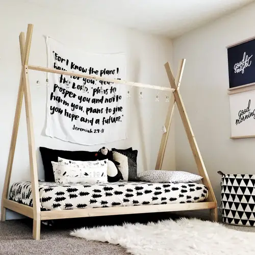 Twin sized Teepee bed frame for toddlers
