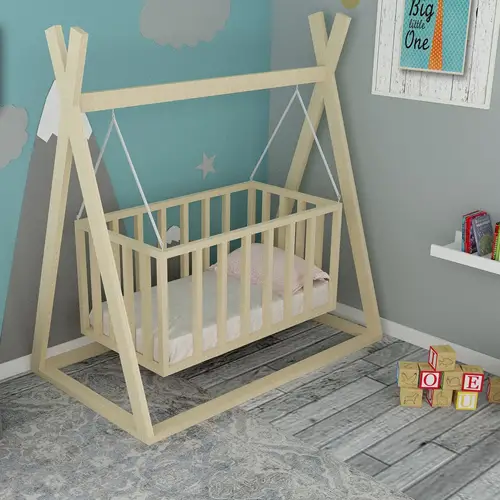 Wooden cradle swing baby bed plan