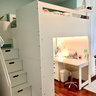 loft bed stairs with storage